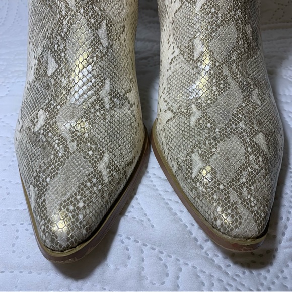 Coconuts by Matisse Metallic Snakeskin Astoria Ankle Boots Booties Size 9M - Picture 4 of 12